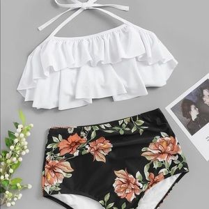 Multi Layered Floral Bikini Set